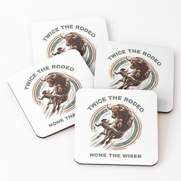 Item preview, Twice the Rodeo None the Wiser – Funny Cowboy Bull Ride  designed and sold by Cree8if.