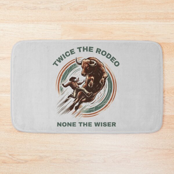 Item preview, Twice the Rodeo None the Wiser – Funny Cowboy Bull Ride  designed and sold by Cree8if.