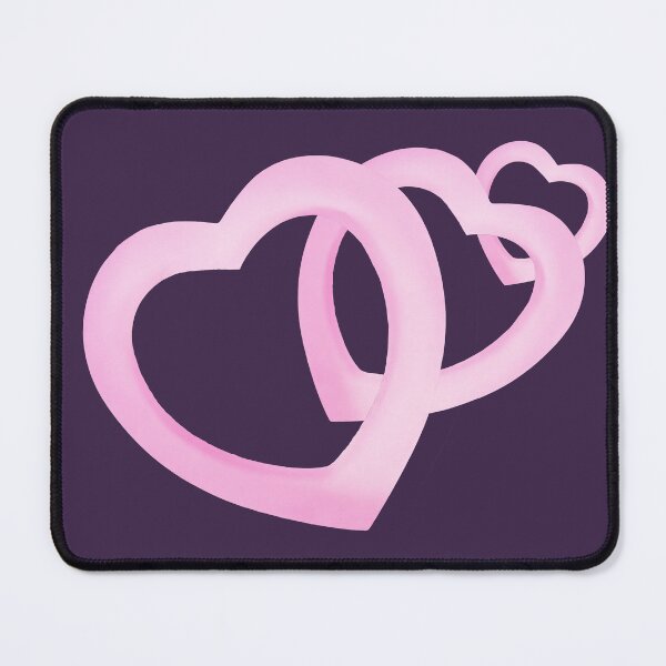 Item preview, Linking 3 three pink hearts in outline chain designed and sold by MYTOPSHELF.