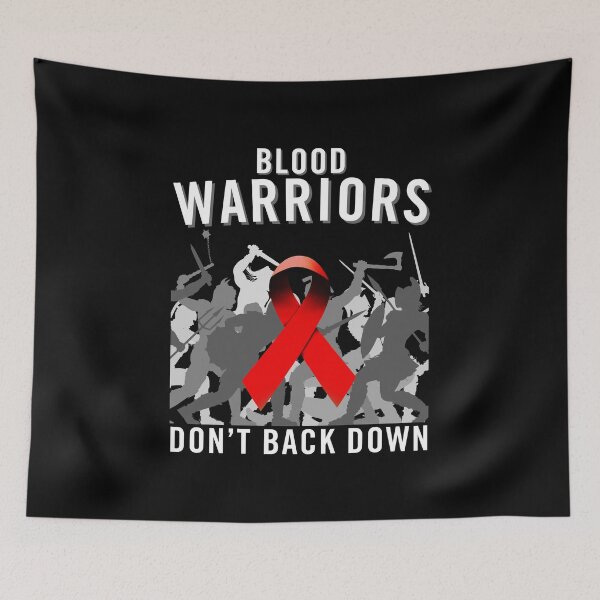 Item preview, Blood Cancer Awareness - Blood Warriors Don't Back Down designed and sold by WGBTee.