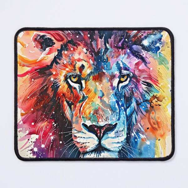 Item preview, Powerful Fantasy Lion Face In Vibrant Bold Colors  designed and sold by DEC02.
