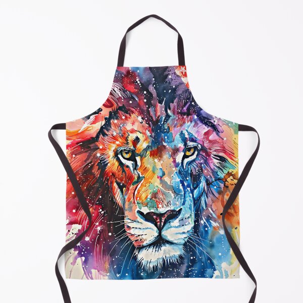 Item preview, Powerful Fantasy Lion Face In Vibrant Bold Colors designed and sold by DEC02.