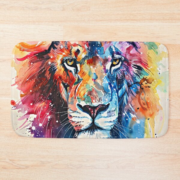 Item preview, Powerful Fantasy Lion Face In Vibrant Bold Colors  designed and sold by DEC02.