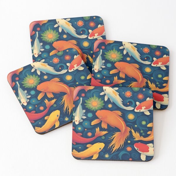 Item preview, Colorful Koi Fish in a pond designed and sold by MattBStickers.