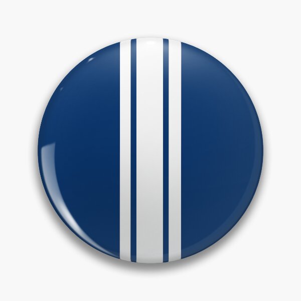 Item preview, Single Stripe with 2 Thick Pinstripes (White on Guardsman Blue) designed and sold by Racing Stripes Only.