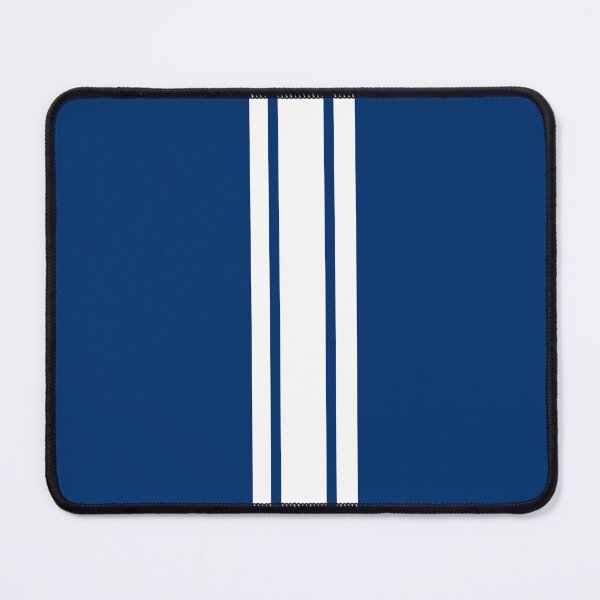 Item preview, Single Stripe with 2 Thick Pinstripes (White on Guardsman Blue) designed and sold by Racing Stripes Only.