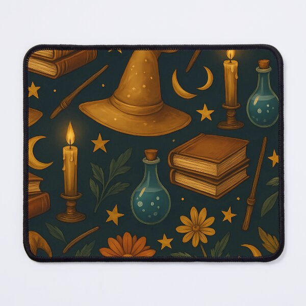 Item preview, Witchcore Wizard Design With Magical Books and Potion Elements designed and sold by Dragonlit.