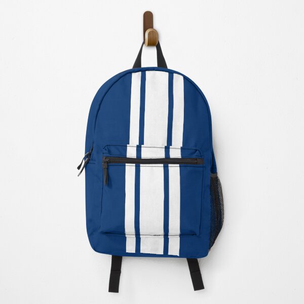 Item preview, Single Stripe with 2 Thick Pinstripes (White on Guardsman Blue) designed and sold by Racing Stripes Only.