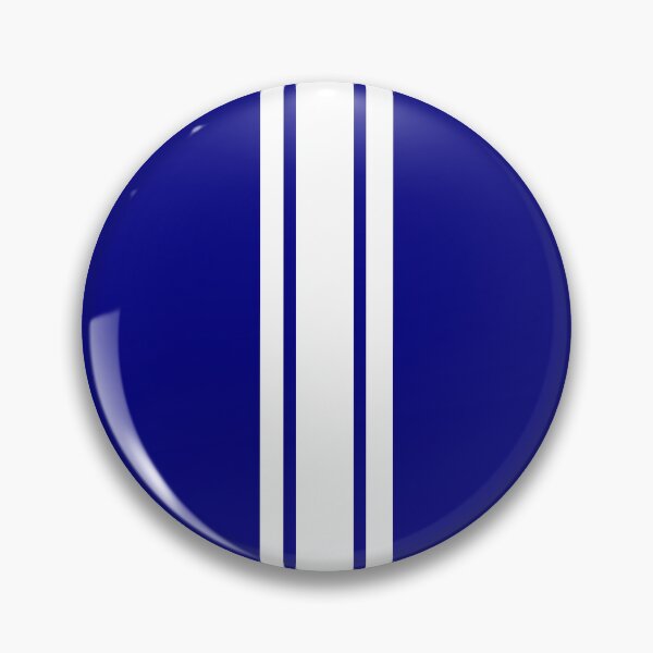 Item preview, Single Stripe with 2 Thick Pinstripes (White on Navy Blue) designed and sold by Racing Stripes Only.