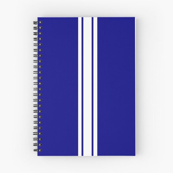 Item preview, Single Stripe with 2 Thick Pinstripes (White on Navy Blue) designed and sold by Racing Stripes Only.