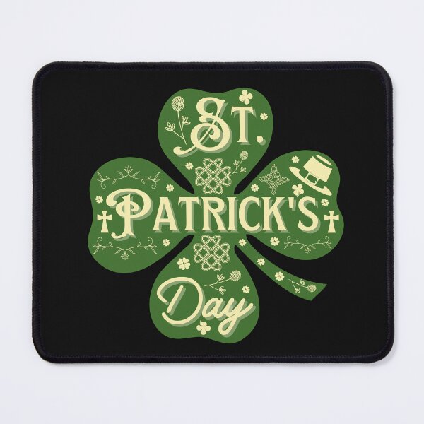 Item preview, Happy St Patrick's Day 4 leaf clover design. designed and sold by AfricaSkyBlue.