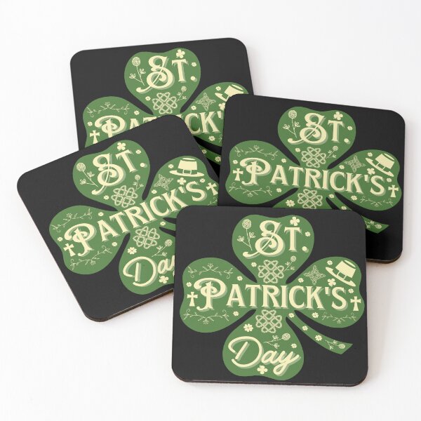 Item preview, Happy St Patrick's Day 4 leaf clover design. designed and sold by AfricaSkyBlue.
