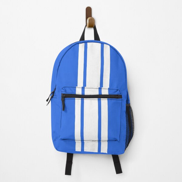Item preview, Single Stripe with 2 Thick Pinstripes (White on Royal Blue) designed and sold by Racing Stripes Only.