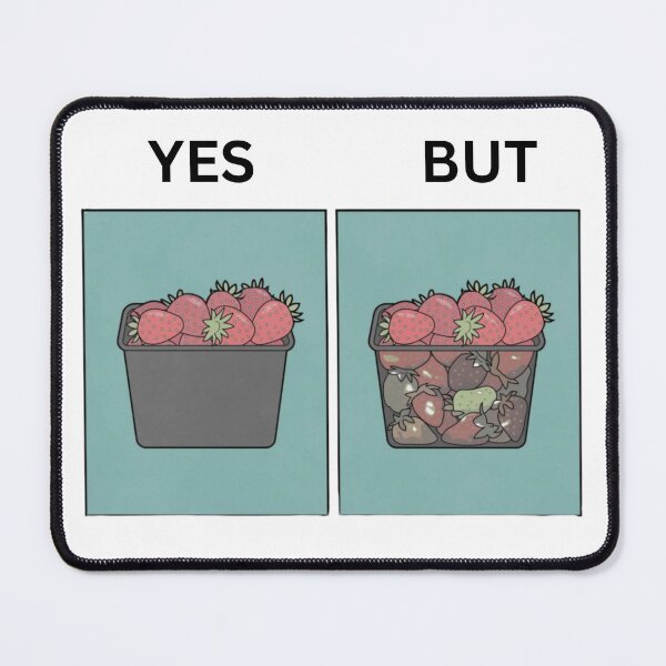 Item preview, Yes But Strawberry Version - Thanksgiving, Christmas And Birthday Party Gift Ideas for Classic Memes Lovers and Fans designed and sold by Memeing Everything.