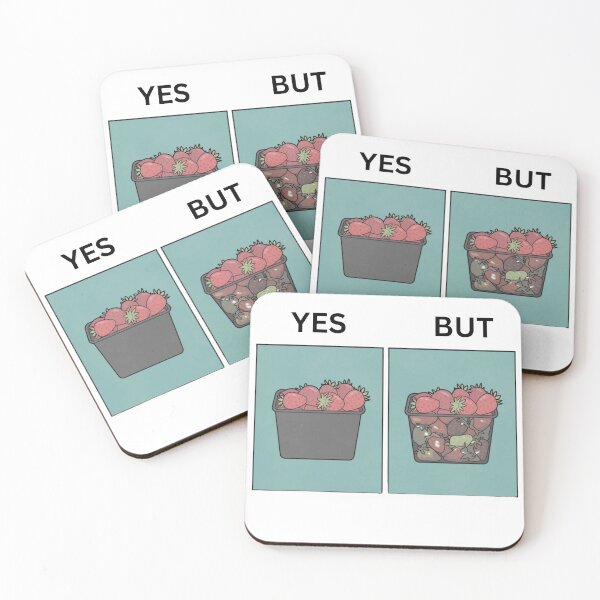 Item preview, Yes But Strawberry Version - Thanksgiving, Christmas And Birthday Party Gift Ideas for Classic Memes Lovers and Fans designed and sold by Memeing Everything.