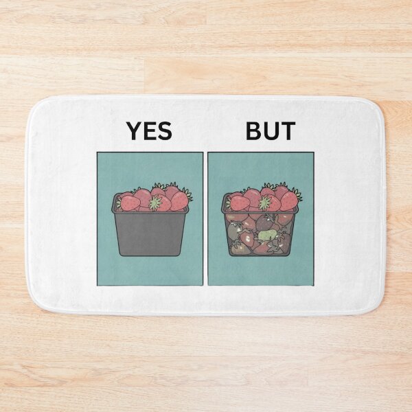 Item preview, Yes But Strawberry Version - Thanksgiving, Christmas And Birthday Party Gift Ideas for Classic Memes Lovers and Fans designed and sold by Memeing Everything.