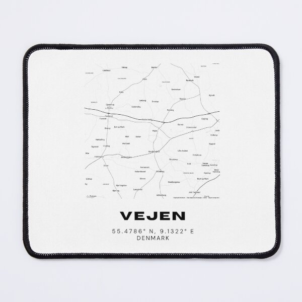 Item preview, Vejen Modern Map Print – Denmark Collection designed and sold by RM-Journey.