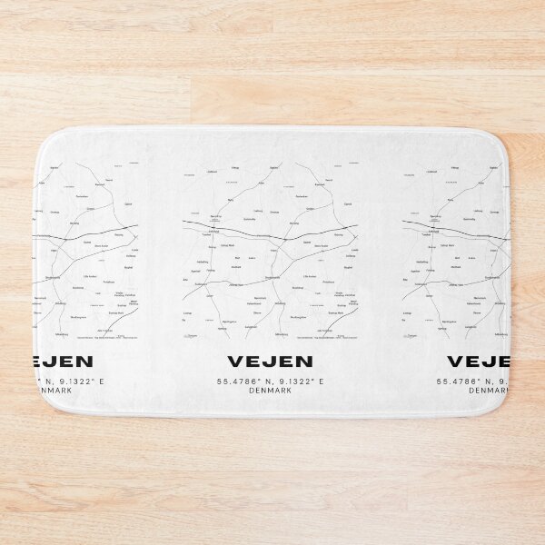 Item preview, Vejen Modern Map Print – Denmark Collection designed and sold by RM-Journey.
