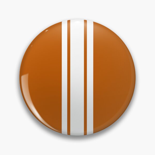 Item preview, Single Stripe with 2 Thick Pinstripes (White on Burnt Orange) designed and sold by Racing Stripes Only.