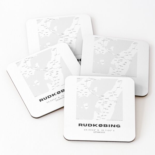 Item preview, Rudkøbing Modern Line Map – Denmark Style designed and sold by RM-Journey.