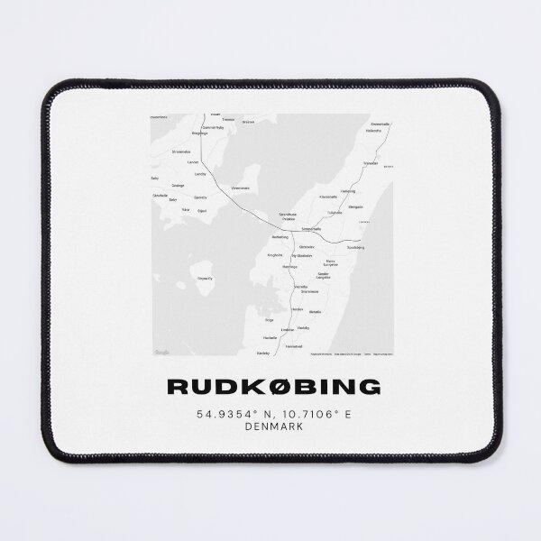 Item preview, Rudkøbing Modern Line Map – Denmark Style designed and sold by RM-Journey.