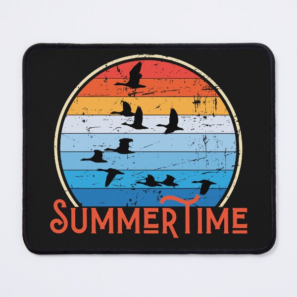 Item preview, Summertime. Wild Geese Heading to a Warmer Place. Retro Stripes designed and sold by AfricaSkyBlue.