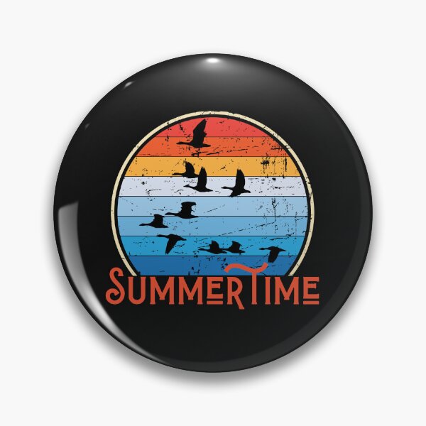 Item preview, Summertime. Wild Geese Heading to a Warmer Place. Retro Stripes designed and sold by AfricaSkyBlue.