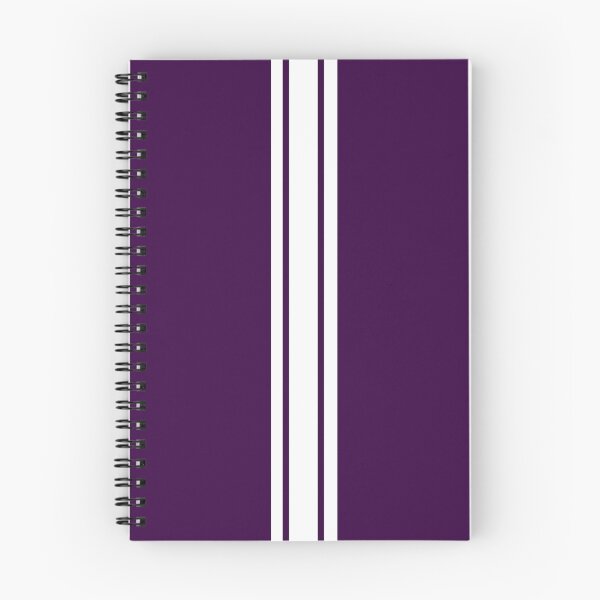 Item preview, Single Stripe with 2 Thick Pinstripes (White on Deep Purple) designed and sold by Racing Stripes Only.