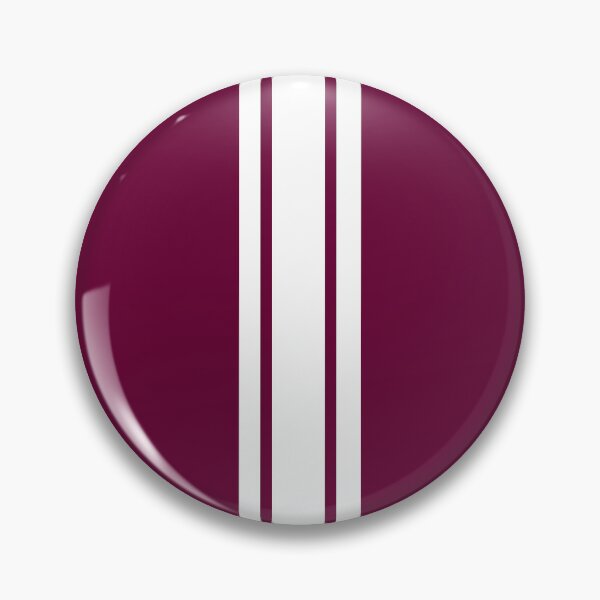 Item preview, Single Stripe with 2 Thick Pinstripes (White on Burgundy) designed and sold by Racing Stripes Only.