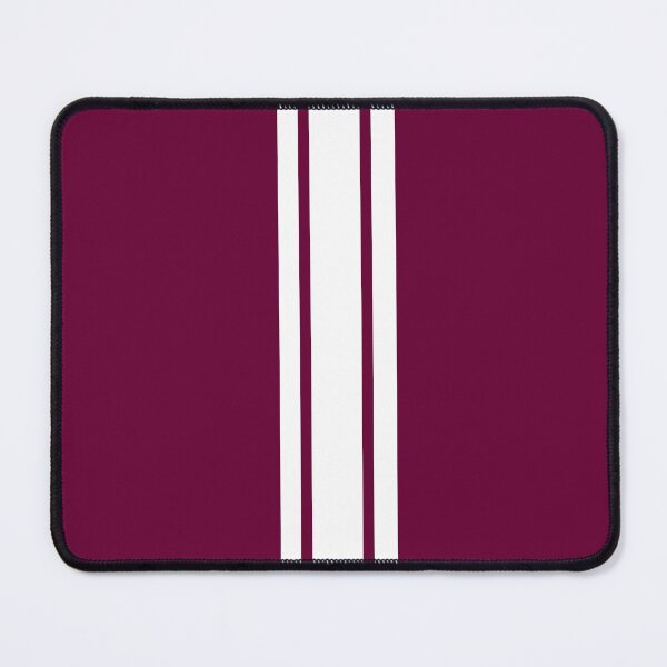 Item preview, Single Stripe with 2 Thick Pinstripes (White on Burgundy) designed and sold by Racing Stripes Only.