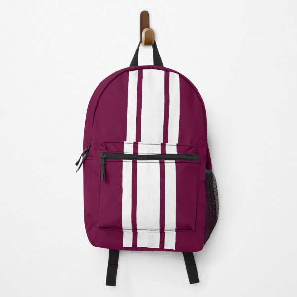 Item preview, Single Stripe with 2 Thick Pinstripes (White on Burgundy) designed and sold by Racing Stripes Only.