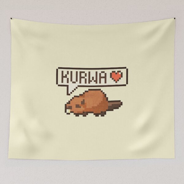 Item preview, Bober Kurwa Pixel Art – Funny Polish Meme designed and sold by PixelDrukiPL.