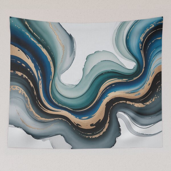 Item preview, Submerged Silence, Inky Depth Abstraction designed and sold by EasyTees4u.