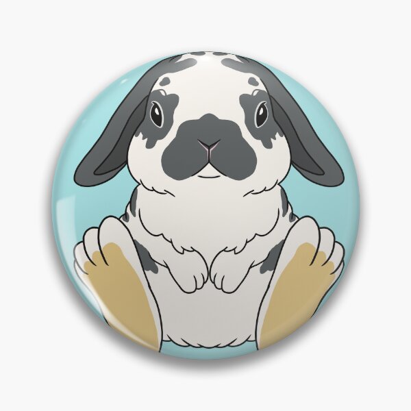 Item preview, American Fuzzy Lop Bunny Broken Blue Gray designed and sold by tayaan.