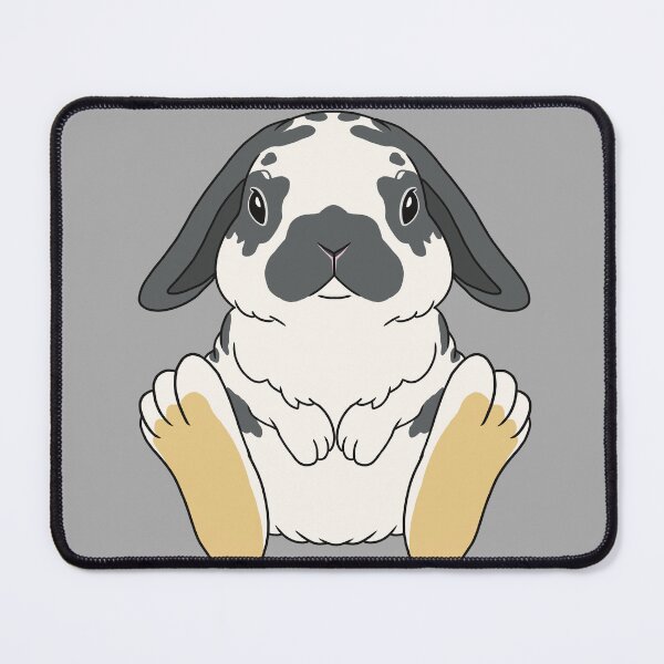 Item preview, American Fuzzy Lop Bunny Broken Blue Gray designed and sold by tayaan.