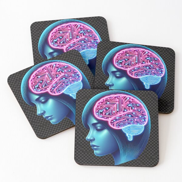 Item preview, Cyberpunk Brain with Circuit Lines designed and sold by JokesterTV777.
