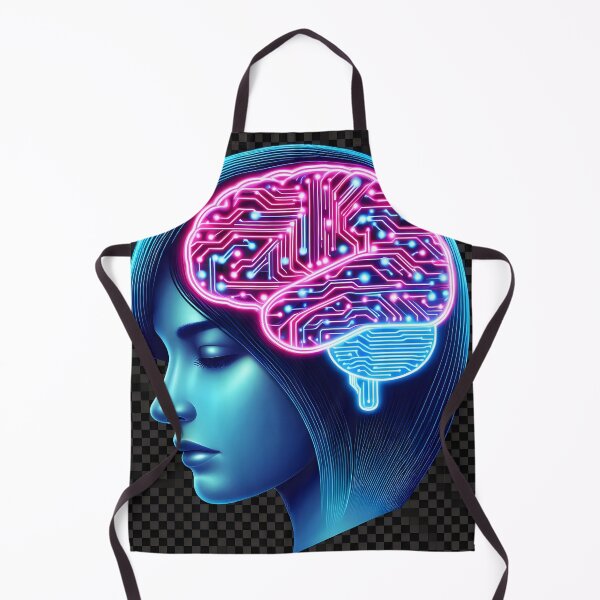 Item preview, Cyberpunk Brain with Circuit Lines designed and sold by JokesterTV777.