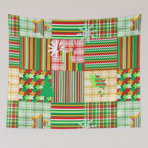Artikelvorschau, Weihnachten Quilt Art Nahtlose Wiederholung entworfen und verkauft von Sharon Schwalbe.