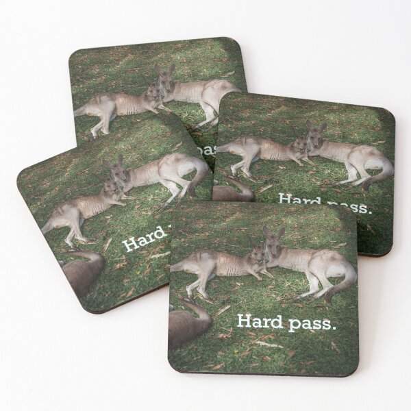 Item preview, Hard Pass - Funny Lazy Kangaroo Meme designed and sold by GrimBearItGoods.