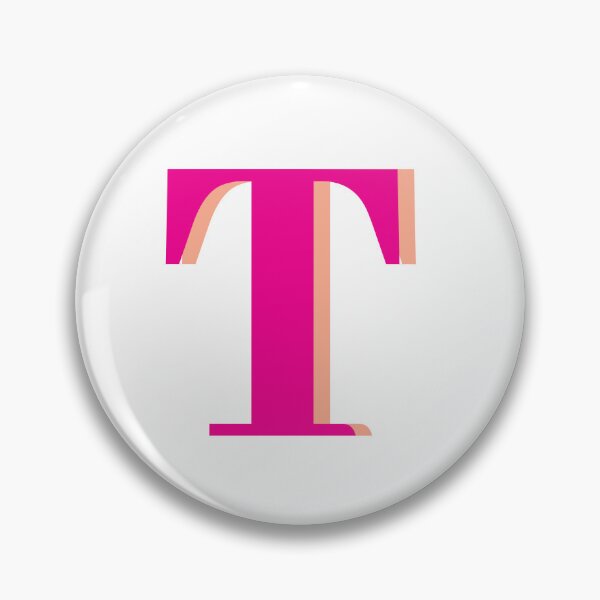 Item preview, Letter T in hot pink – Cute Alphabet Initial Monogram Design designed and sold by Artbymonika.