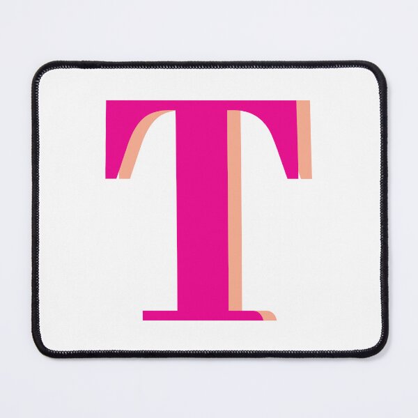 Item preview, Letter T in hot pink – Cute Alphabet Initial Monogram Design designed and sold by Monika Howarth.