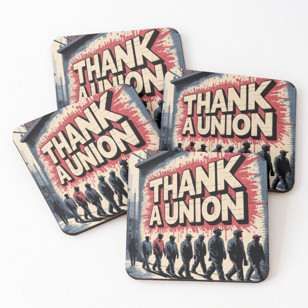 Item preview, Thank a Union – Bold Labor Rights Street Art Design designed and sold by InspiredCreatives.