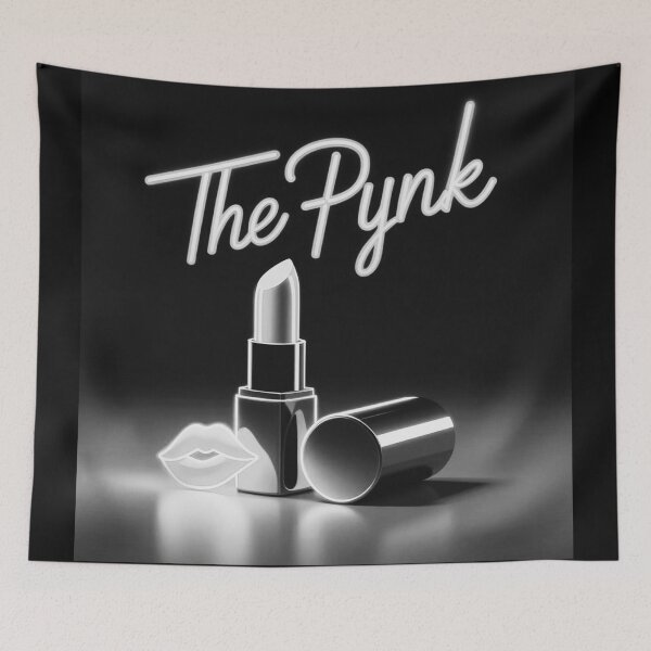 Item preview, Pynk Monochrome Neon – Minimalist Black & White Lipstick Art designed and sold by jelonkaa.