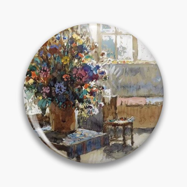 Item preview, Interior with a Bouquet of Summer Flowers designed and sold by tomorrowsart.