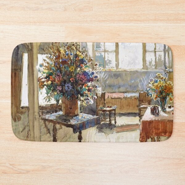 Artikelvorschau, Interieur mit einem Strauß Sommerblumen entworfen und verkauft von tomorrowsart.