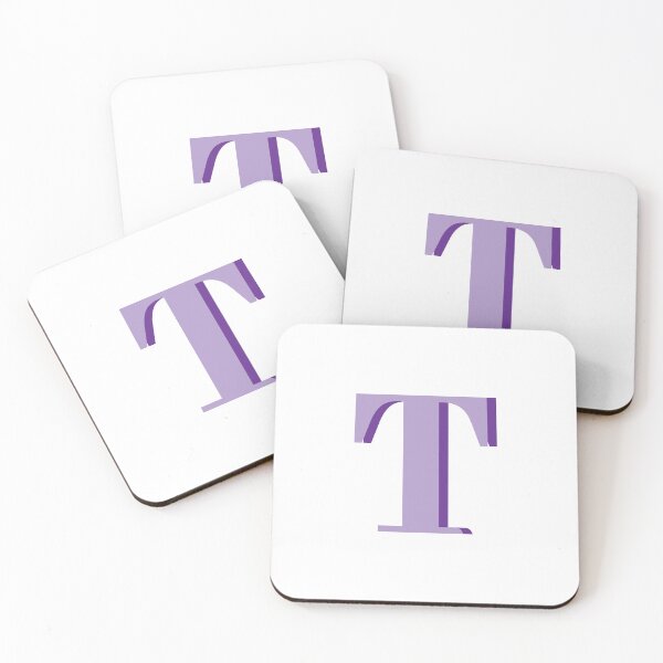 Item preview, Letter T in purple – Cute Alphabet Initial Monogram Design designed and sold by Monika Howarth.