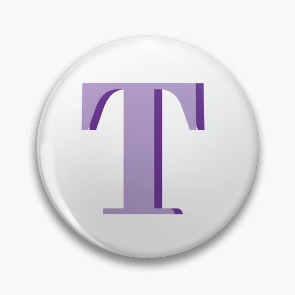Item preview, Letter T in purple – Cute Alphabet Initial Monogram Design designed and sold by Artbymonika.