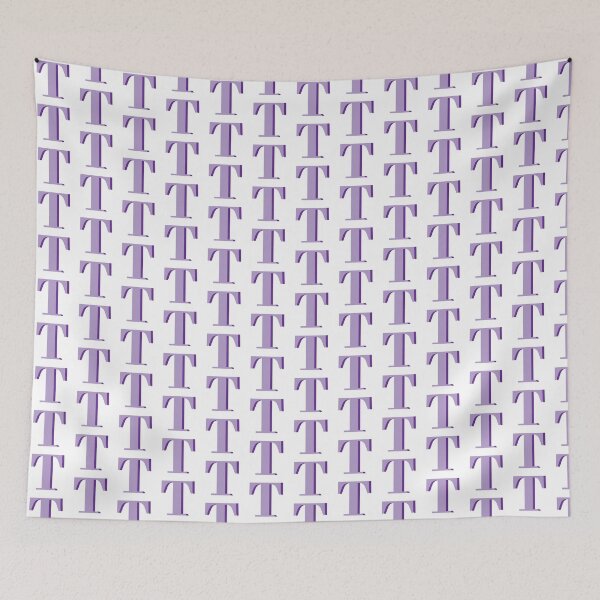 Item preview, Letter T in purple – Cute Alphabet Initial Monogram Design designed and sold by Monika Howarth.