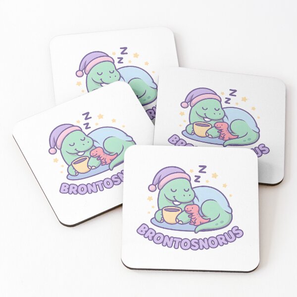 Item preview, Brontosaurus – Cute Kawaii Brontosaurus Sleeping, Funny Cartoon Design designed and sold by SlatoMato.