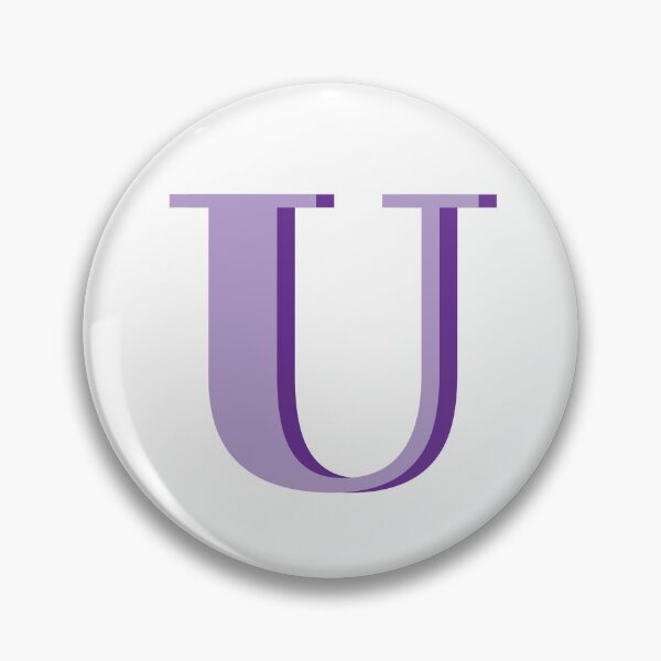 Item preview, Letter U in purple – Cute Alphabet Initial Monogram Design designed and sold by Monika Howarth.